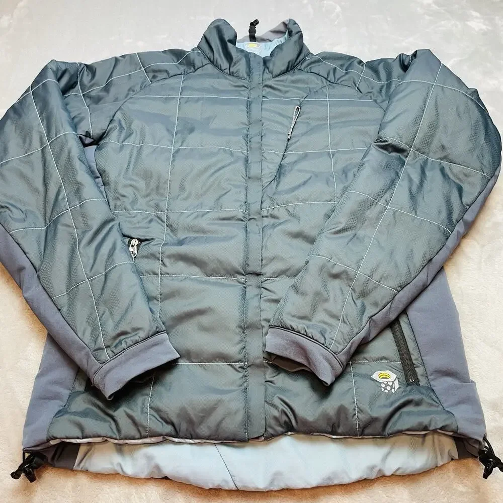 Mountain Hardware Womens‎ Primaloft Jacket Sz 10 Blue Reversible Quilted Outdoor